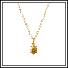 Load image into Gallery viewer, Gold Talia Turtle Charm Necklace
