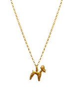 Load image into Gallery viewer, Gold Poodle Dog Charm Necklace
