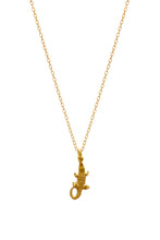 Load image into Gallery viewer, Gold Cora Mini Crocodile Charm Necklace
