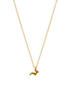 Load image into Gallery viewer, Gold Dachshund Dog Charm Necklace
