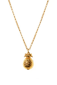 Gold Pineapple Charm Necklace