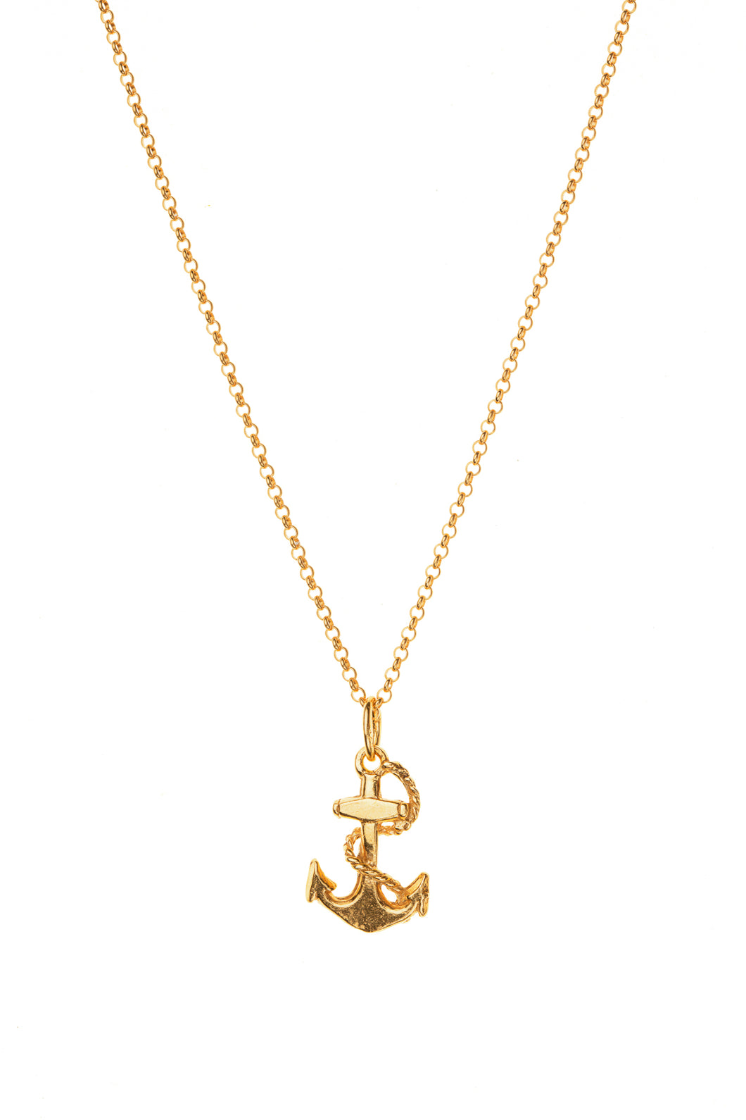 Gold Anchor Charm Necklace