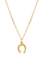 Load image into Gallery viewer, Gold Thin Horseshoe Charm Necklace
