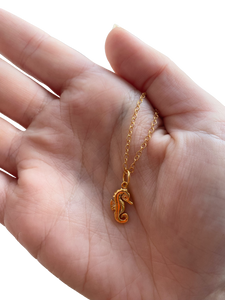 Mini Seahorse Vintage Charm Necklace