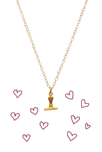 Load image into Gallery viewer, I Love You Stamp Charm Necklace
