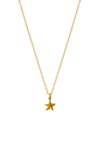 Gold Starfish Charm Necklace