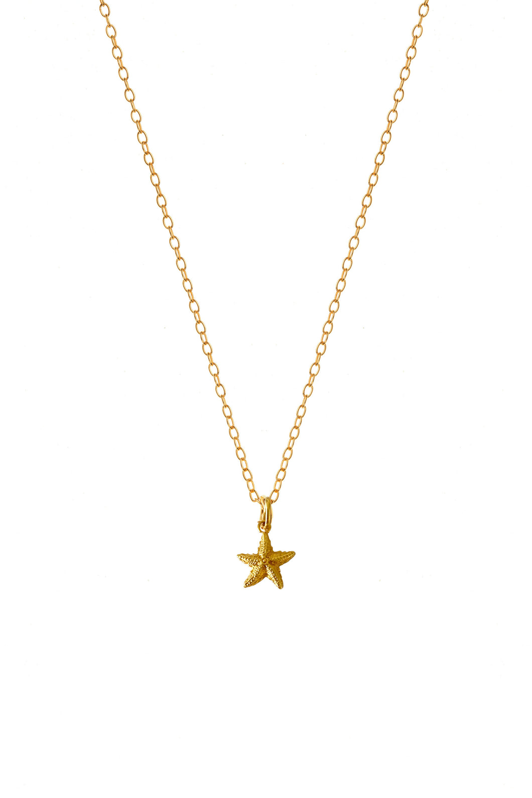 Gold Starfish Charm Necklace