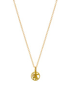 Load image into Gallery viewer, Gold Sagittarius Cutout Disc Charm Necklace
