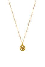 Load image into Gallery viewer, Gold Scorpio Cutout Disc Charm Necklace
