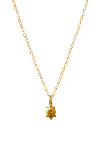 Gold Talia Turtle Charm Necklace