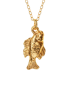 Gold Fish Charm Necklace