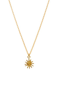 Gold Sun Charm Necklace