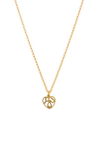Gold Love You Charm Necklace